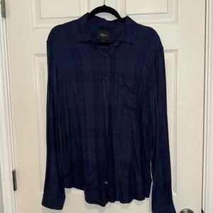 Rails Navy Plaid Long Sleeve Shirt